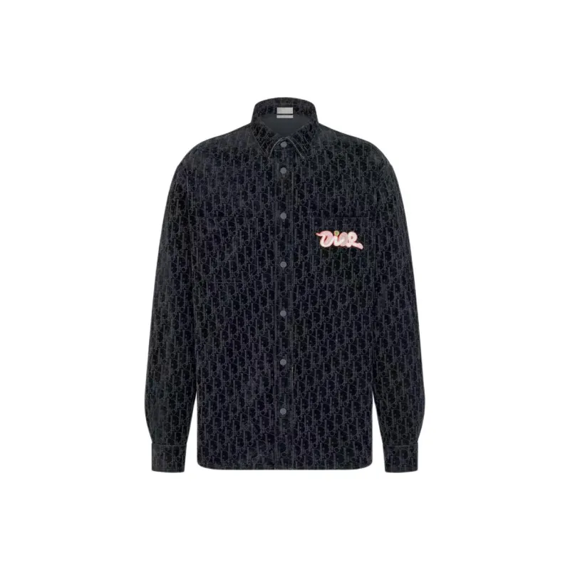 DIOR Shirts Men Blue-0