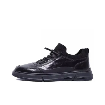 Bansley Slip Resistant Mid Top Skateboard Shoes Men's Black