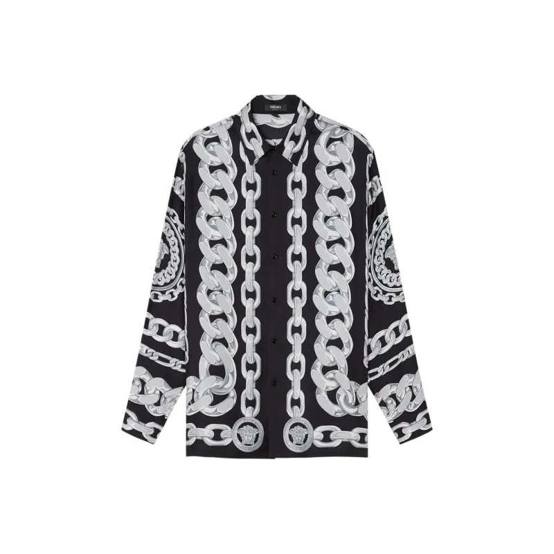 VERSACE Medusa Chains Shirt-0