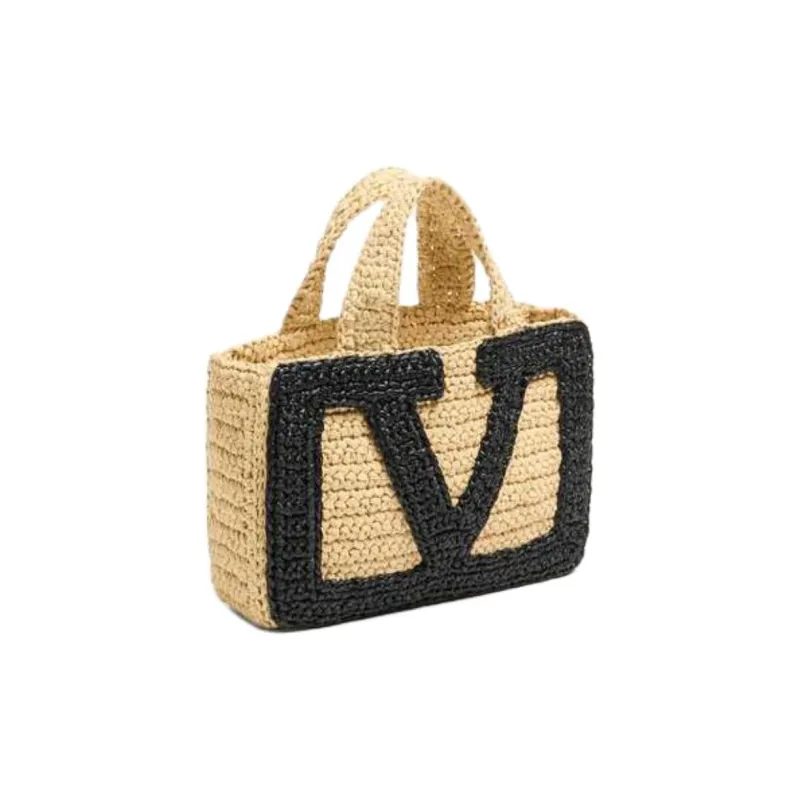 Valentino Fabric Handbag Small Size Women's Natural-1