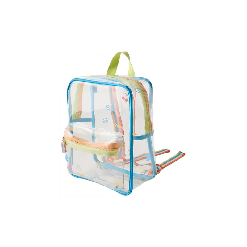 ZARA Polyester Blended With Thermoplastic Polyurethane Backpack Men's Transparent-1