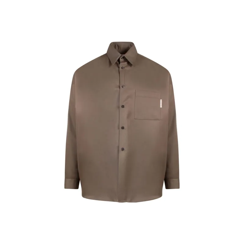 MARNI Shirts Men Brown-0