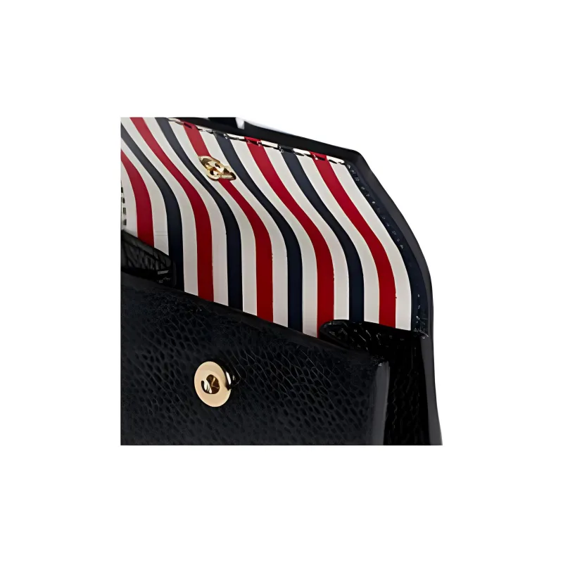THOM BROWNE· Leather Coin Purses Wallets Large Size Men's Black-3