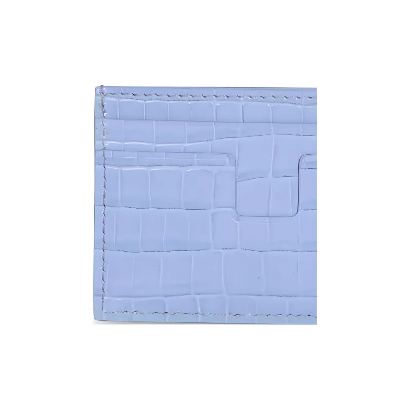 TF Leather Card Holder Men's Light Purple-3