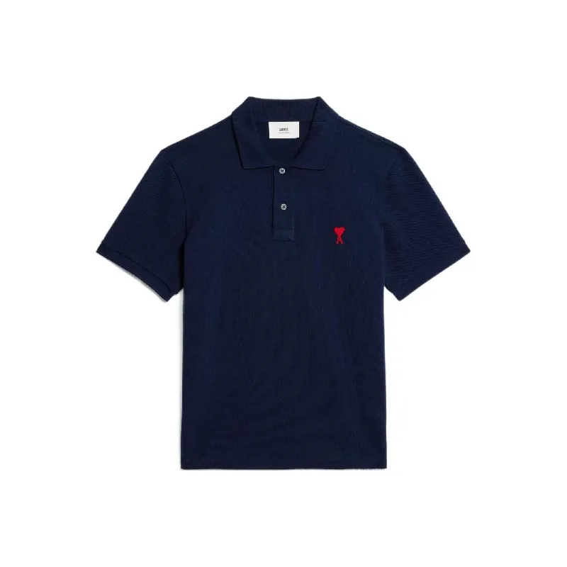 Ami Adc Red Heart Organic Polo-0