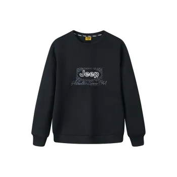 Jeep Crew Neck Long Sleeved Cardigan Sweatshirt Unisex