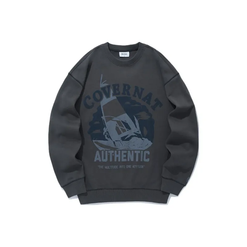 COVERNAT Sweatshirt Fall Unisex Charcoal Gray-0