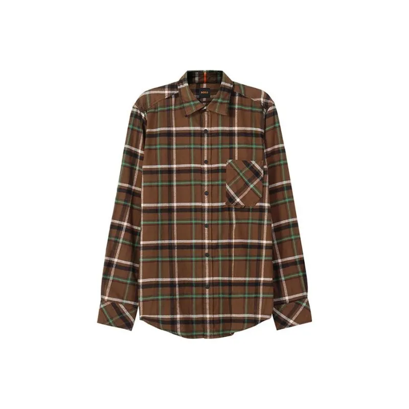 HUGO BOSS Shirt Men's Olive Green-0