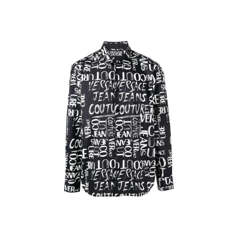 VERSACE JEANS COUTURE Shirts Men Black-0