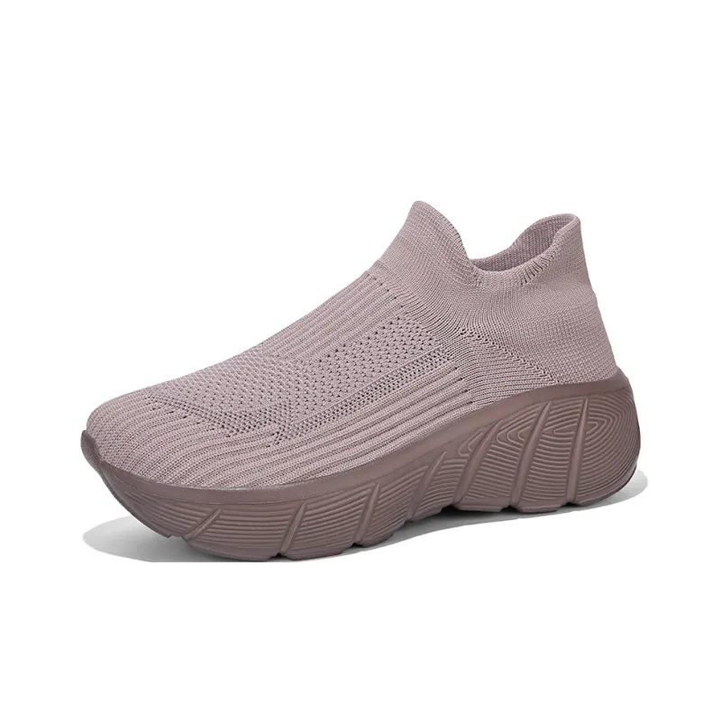 AMICNIEGD Slip Resistant, Abrasion Resistant, Breathable Low Top Chunky Sneakers Unisex-6