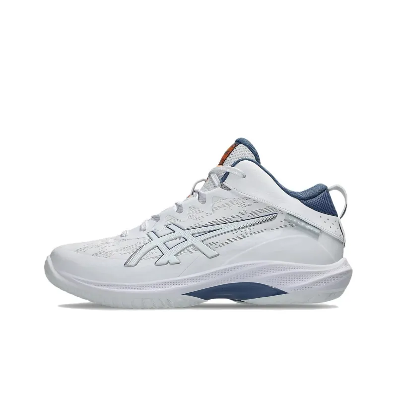 Asics GELHOOP V17 Anti Slip Wear Resistant Low Top Basketball Shoes Unisex White Blue-0