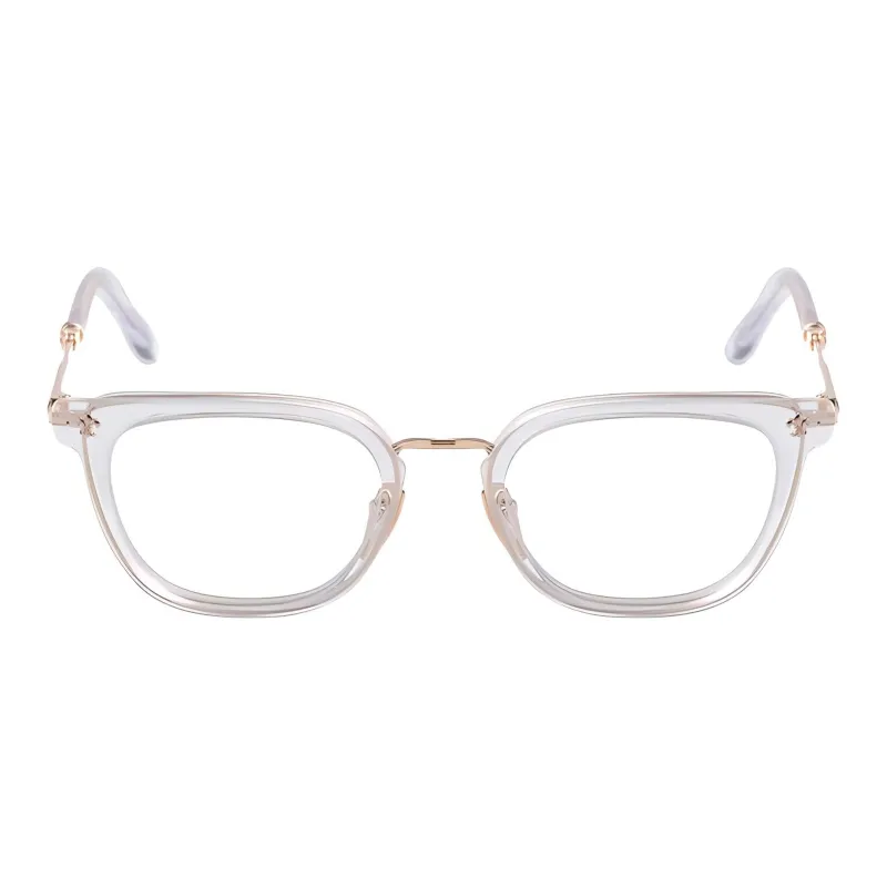 Chrome Hearts Plate And Metal Square Eyeglass Frames Unisex Gray-1