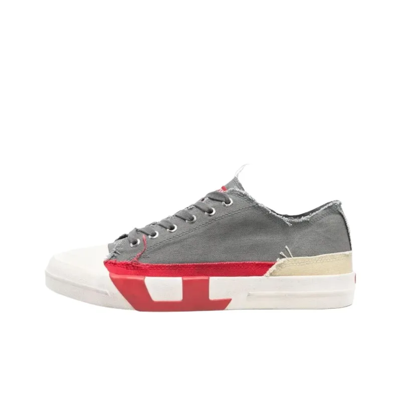 DIESEL S D Verse Low Top Canvas Shoes Men's Gray-0
