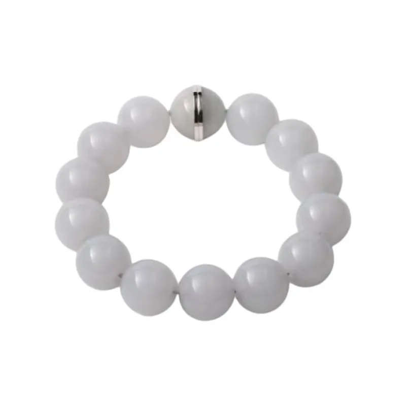 PRADA Plexiglass, Metal Necklaces Women's White-0