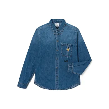 Lee Shirt Men's Medium Dark Blue