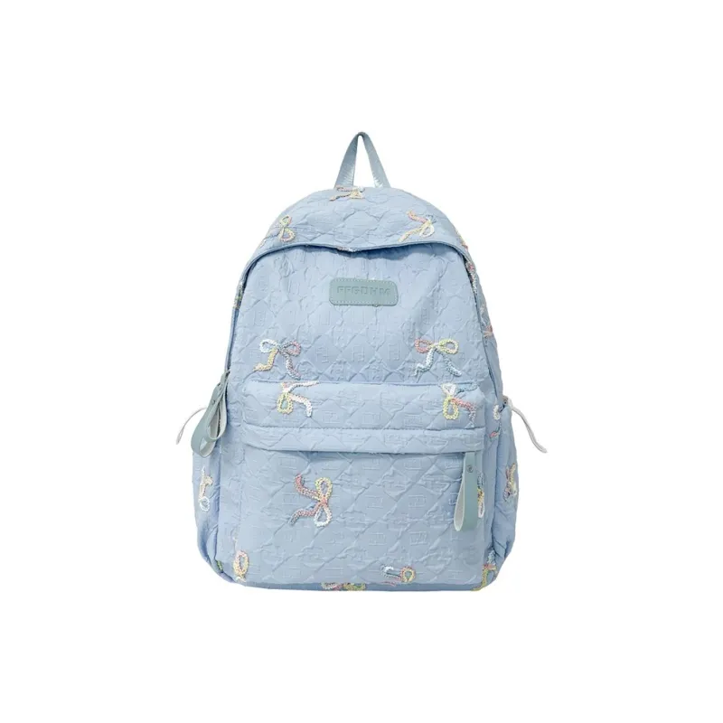 Single Warehouse Composite Cloth Backpack Women's Ecru/Pink/Black/Blue/Purple-13