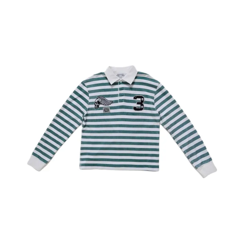 Jaded London Drift Series Sigma Rugby Top Polo Shirt Men's Green-0