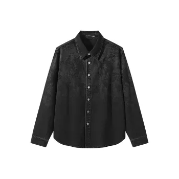 GXG Coat Long Sleeved Shirt Men's Black Gray