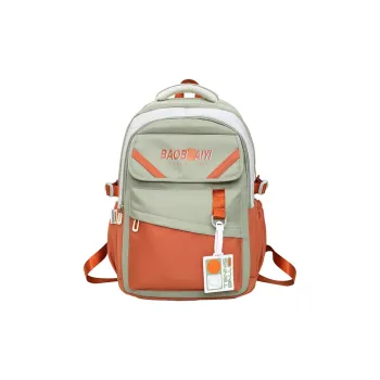 Single Warehouse Nylon Backpack Unisex Black/Purple/Green/Coffee