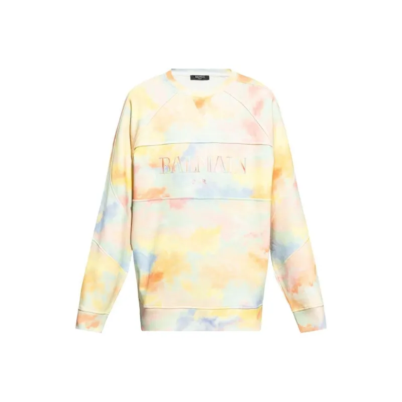 BALMAIN Tie Dyed Crewneck Sweatshirt-0