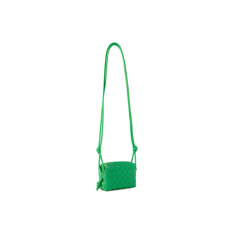 Bottega Veneta LOOP Sheepskin Camera Bag Storage Bag Handheld Shoulder Bag Women's Green-2