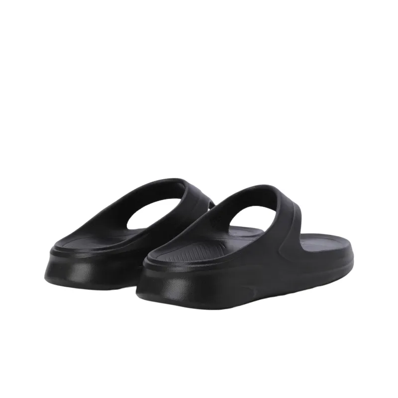 DESCENTE D Wave Abrasion Resistant Slip Resistant Flip Flops Unisex Black-2