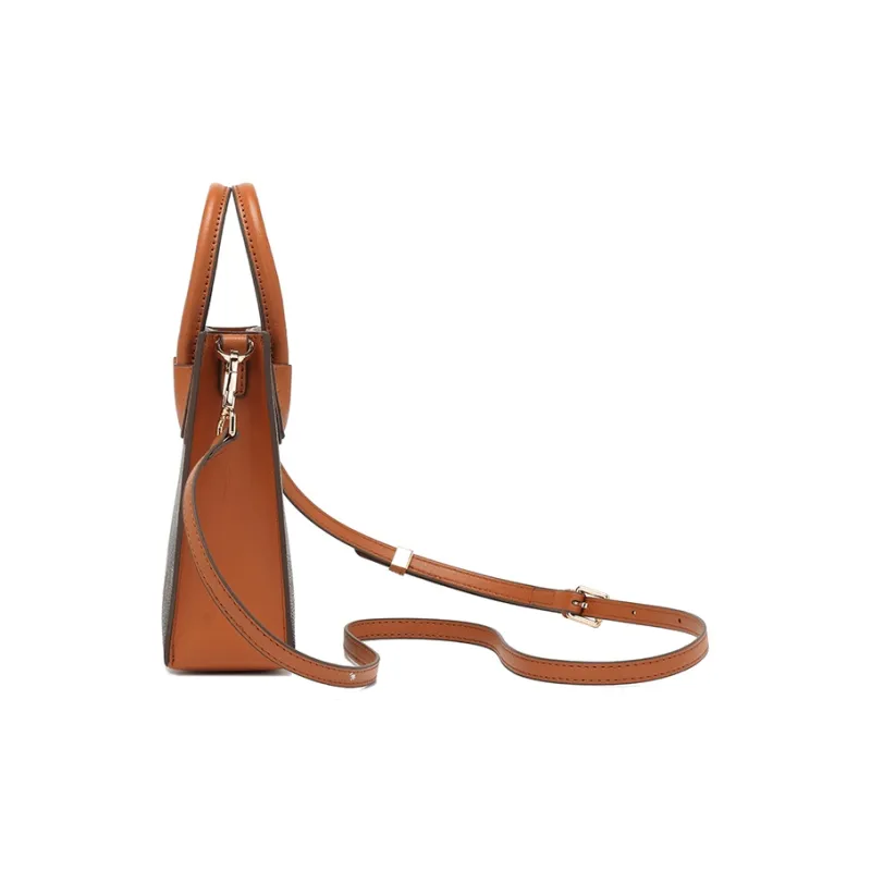 NOISY TEDDY PU Shoulder Bag, Handbag Regular Women's Brown/Beige-2