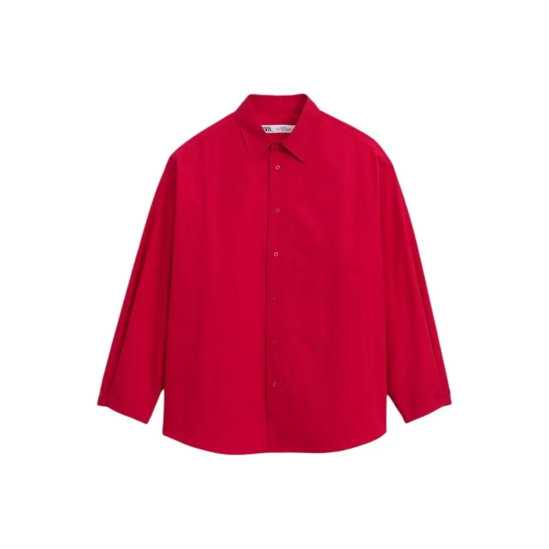 ZARA Shirts Men Fuchsia-0