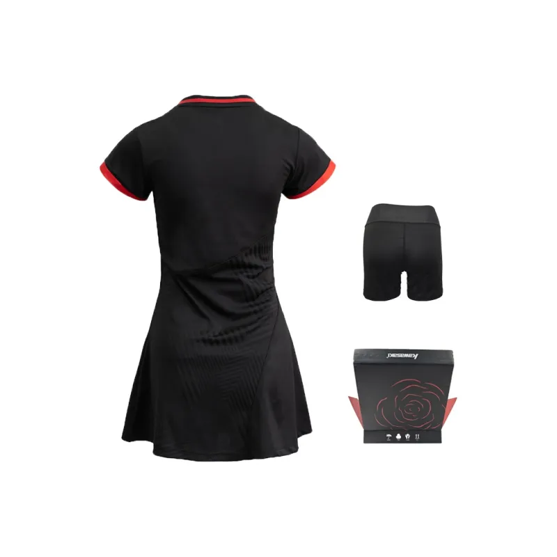 Kawasaki Skirt Set Women's Black Red-1