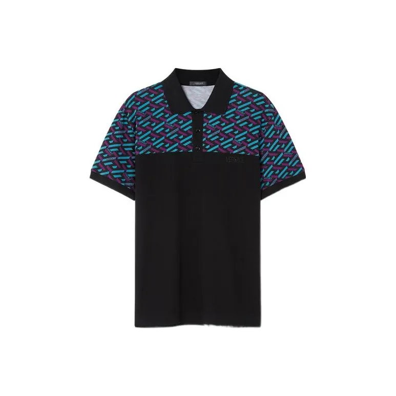 VERSACE Polo Shirts Men Black-0