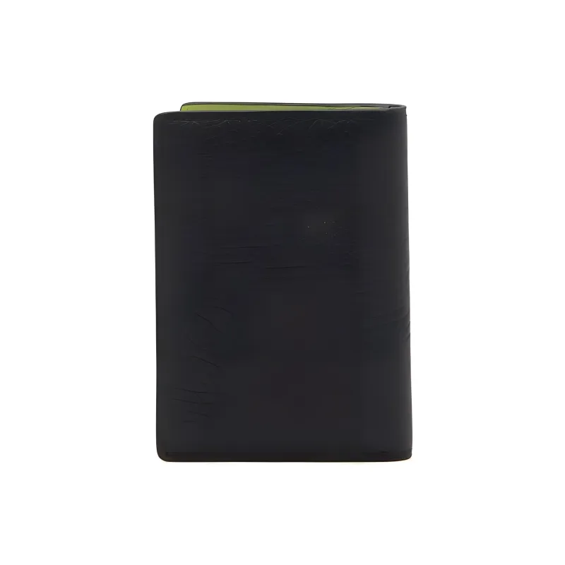 Mulberry Coarse Grain Leather Wallet Women's Black-1