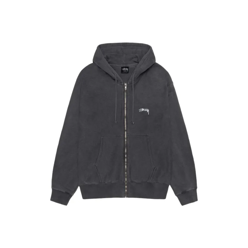 Stussy Smooth Stock Pigment Dyed Zip Hoodie-0