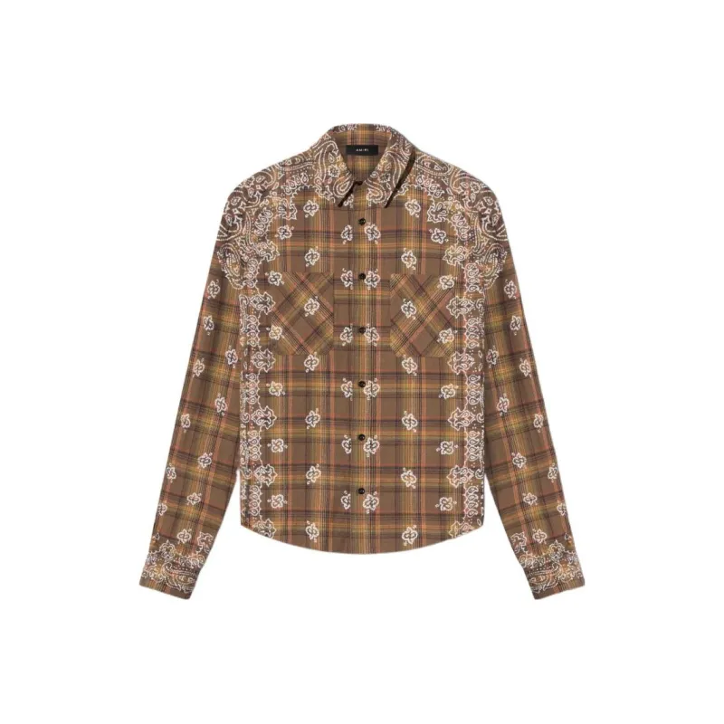 AMIRI Bleach Bandana Plaid Shirt-0