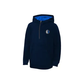 NBA Dallas Mavericks Paint The Court 1/4 Zip Fleece Sweatshirt Men's Dark Blue