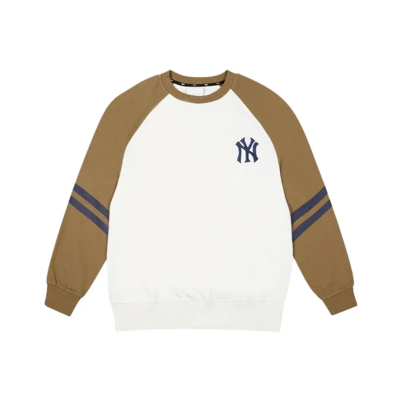MLB New York Yankees Sweatshirt Unisex Beige Yellow-0