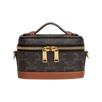 CELINE Triomphe Canvas Shoulder Bag, Crossbody Bag, Handbag Mini Women's Umber
