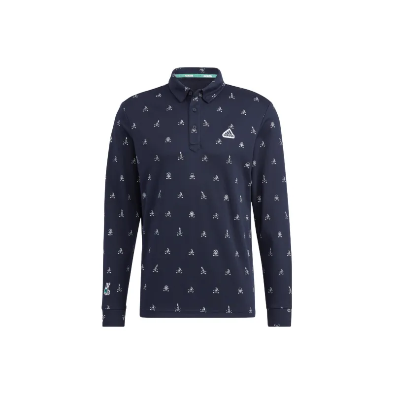 Adidas Polo Shirts Men Ink Blue-0
