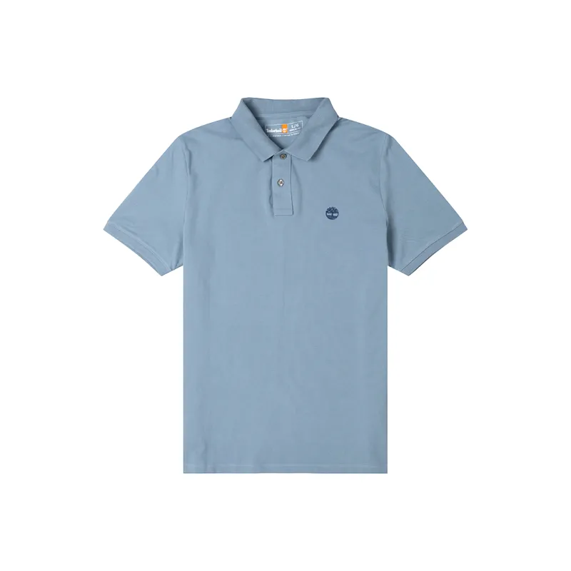 Timberland SS25 Polo Shirt Men's Sky Blue-0
