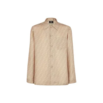 FENDI Logo Printed Long Sleeved Shirt