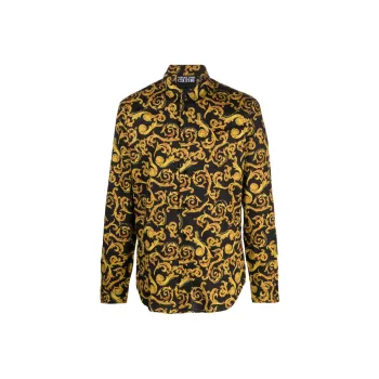 VERSACE JEANS COUTURE Baroque Printed Buttoned Shirt