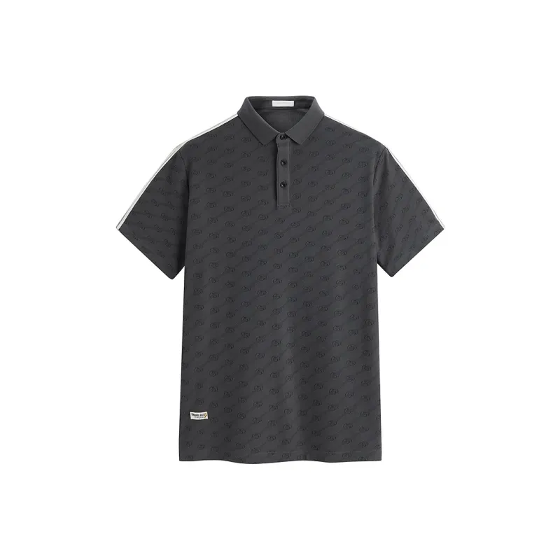 PEACEBIRD MEN Polo Shirt Men's Dark Gray, Batch 1-0