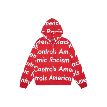 Denim Tears X Arthur Jafa Systemic Racism Controls America Zip Up Hoodie