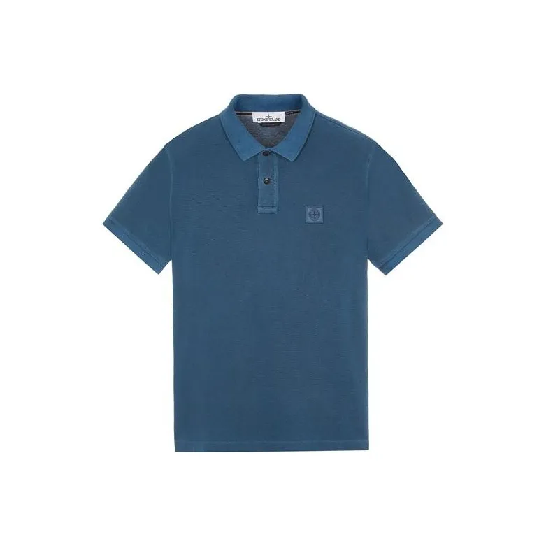 STONE ISLAND Compass motif Cotton Polo Shirt-0