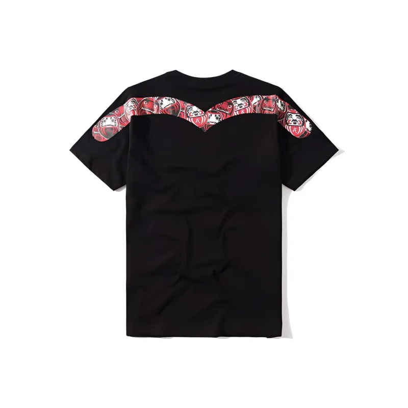 EVISU Straight T Shirt Unisex Black-1