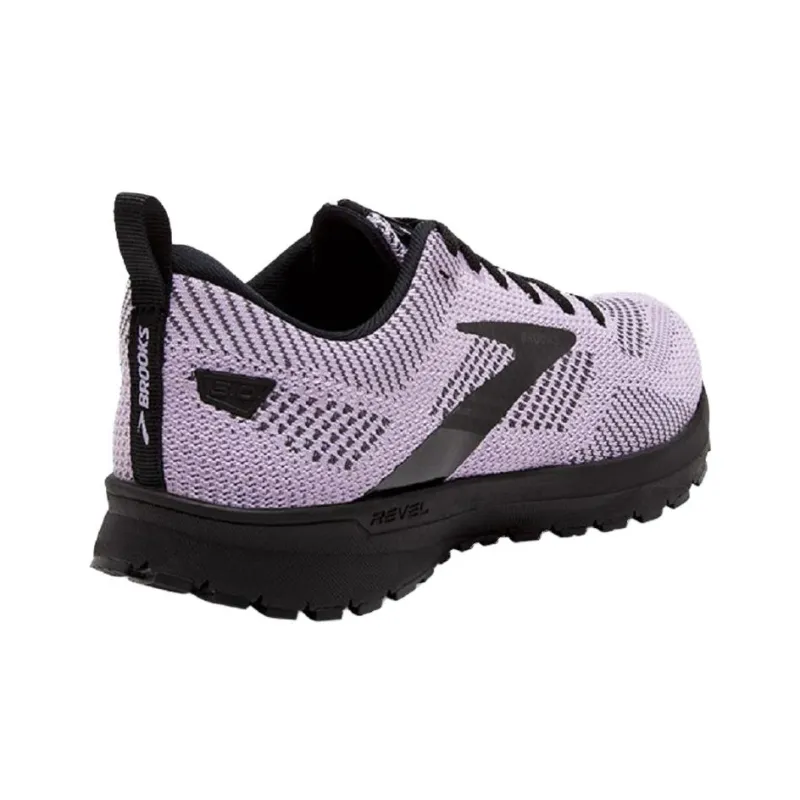 Brooks Revel 5 Anti Slip Wear Resistant Low Top Casual Running Shoes Women's Light Purple-3
