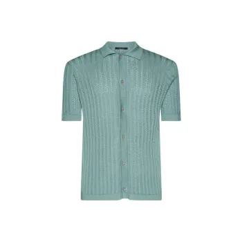 Tagliatore Jesse Pointelle knit Polo Shirt