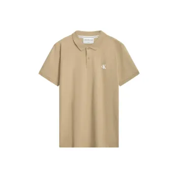 CALVIN KLEIN Polo Shirt Men's Light Gray Coffee