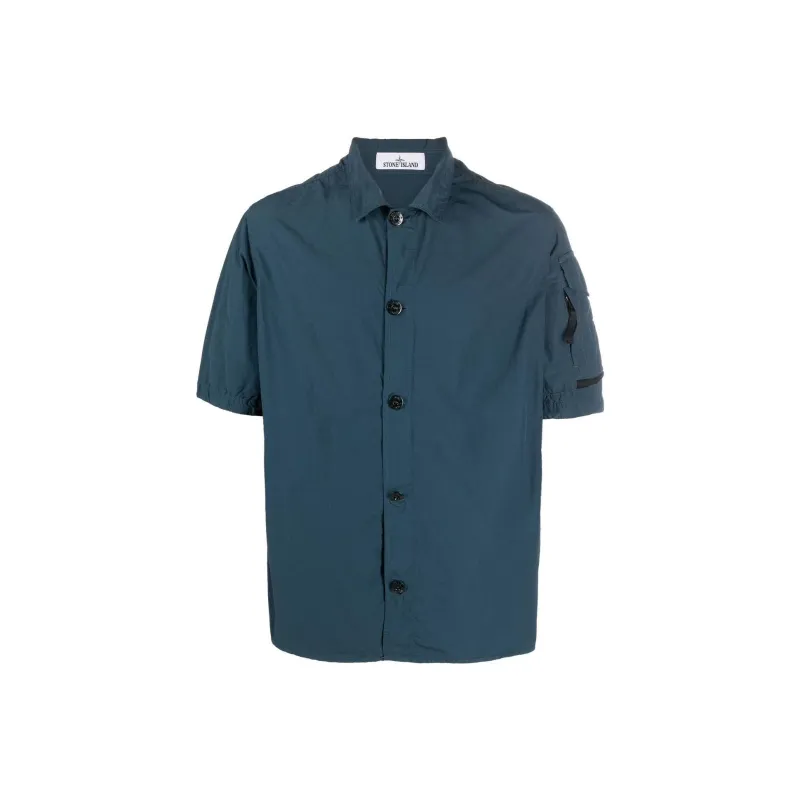 STONE ISLAND Shirts Men Turquoise-0