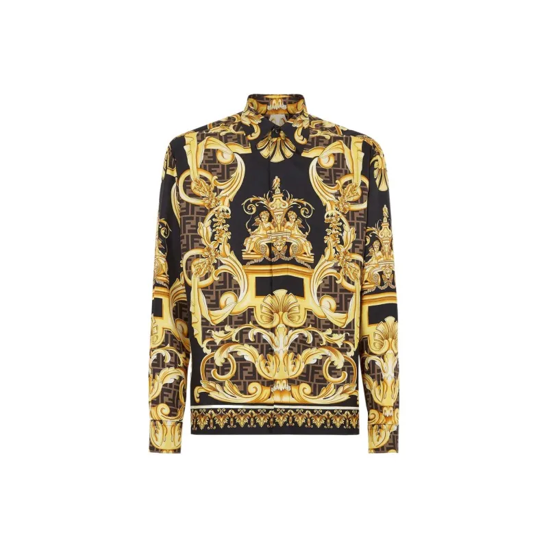 Versace X FENDI X VERSACE Shirts Men Multicolor-0