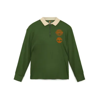 Timberland Polo Shirt Men's Black Forest Green